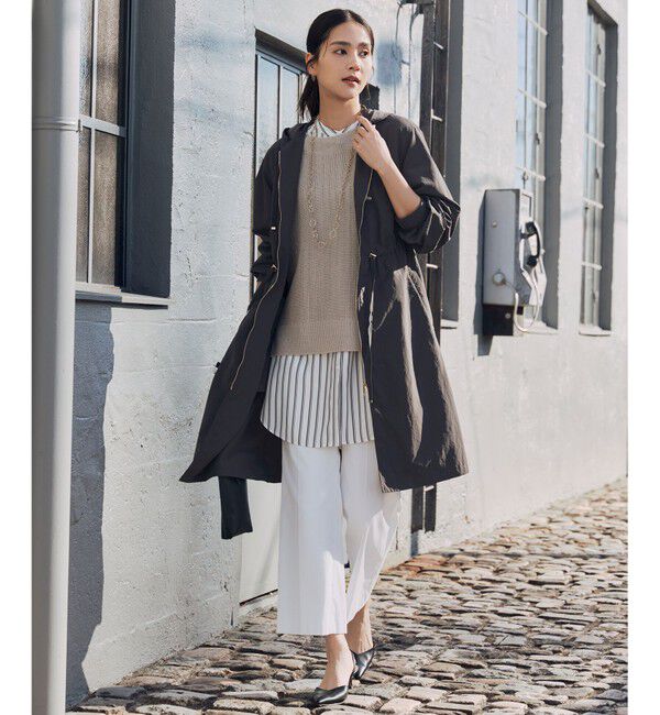 自由区「【接触冷感・UVカット・吸水速乾・洗える】シェルタリングオックスストレート パンツ」|その他|