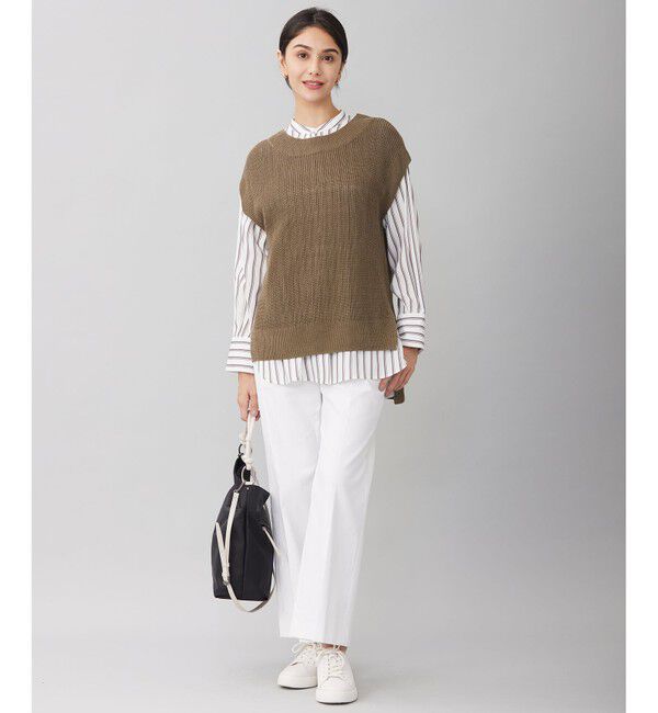 自由区「【接触冷感・UVカット・吸水速乾・洗える】シェルタリングオックスストレート パンツ」|その他|