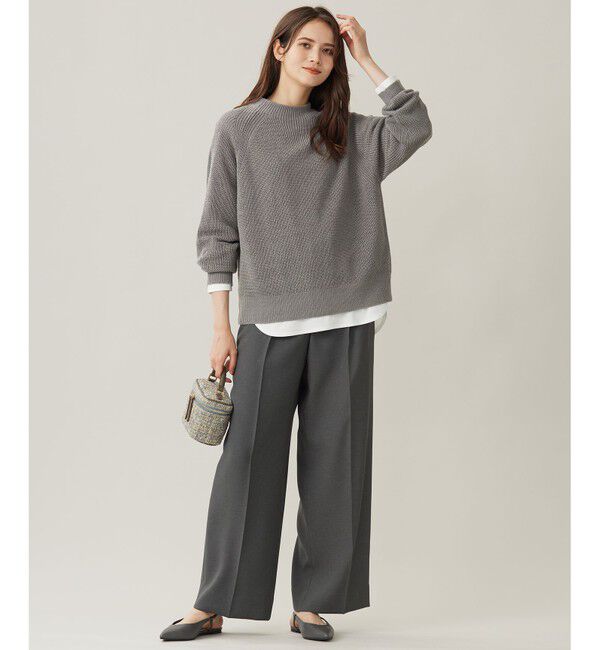 自由区「【洗える】ツイステッドダブルクロスワイドストレート パンツ」|その他|