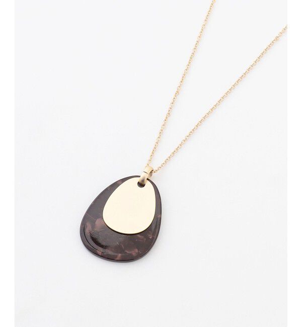 自由区「【SHIHOさん着用・ワンポイントアイテム】オーバルアセチメタル ネックレス」|ネックレス|ﾏｯﾄｺﾞｰ