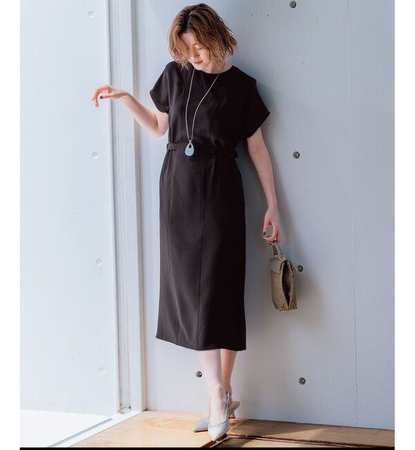 23区「【撥水加工/洗える】キューティクルストレッチツイル ワンピース」|ワンピース|