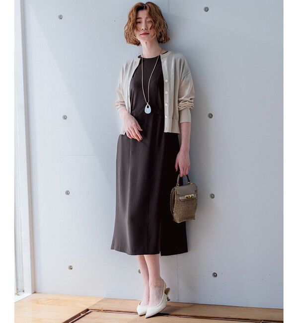 23区「【撥水加工/洗える】キューティクルストレッチツイル ワンピース」|ワンピース|