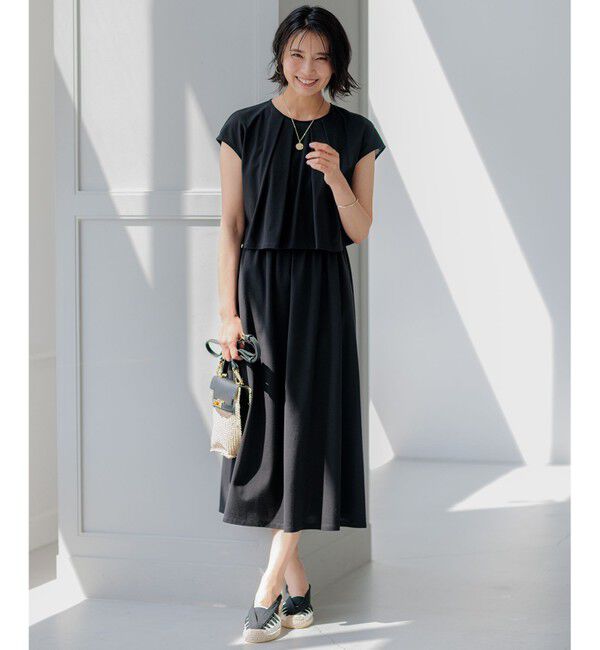 23区「【洗える】ドライコットンジャージー レイヤードワンピース」|ワンピース|