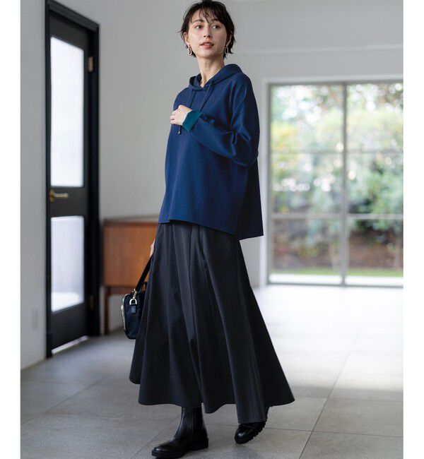 23区「【洗える】ダブルフェイスニット パーカー」|パーカー|