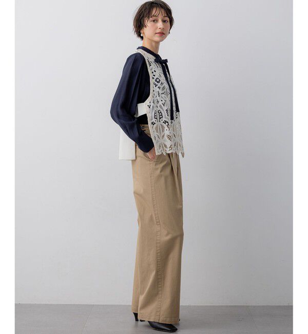 23区「エンブロイダリーレース ニットベスト」|ベスト・ジレ|