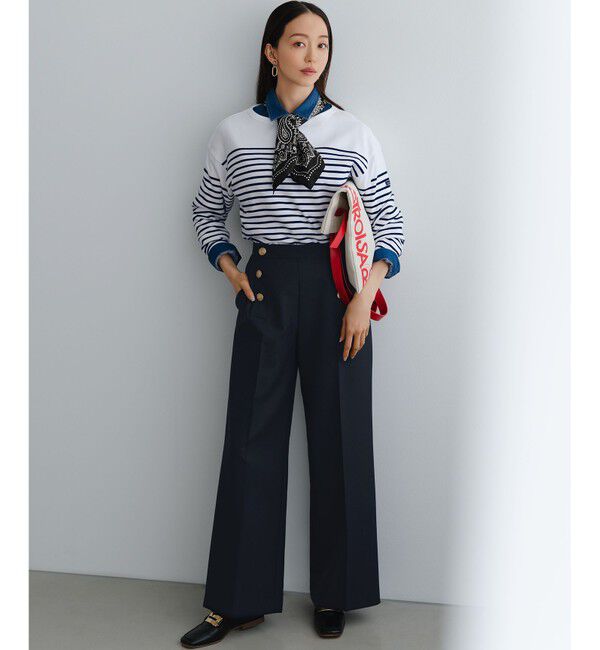 23区「【VERY・Oggi掲載】コンビカラー オーバル イヤリング」|イヤリング|