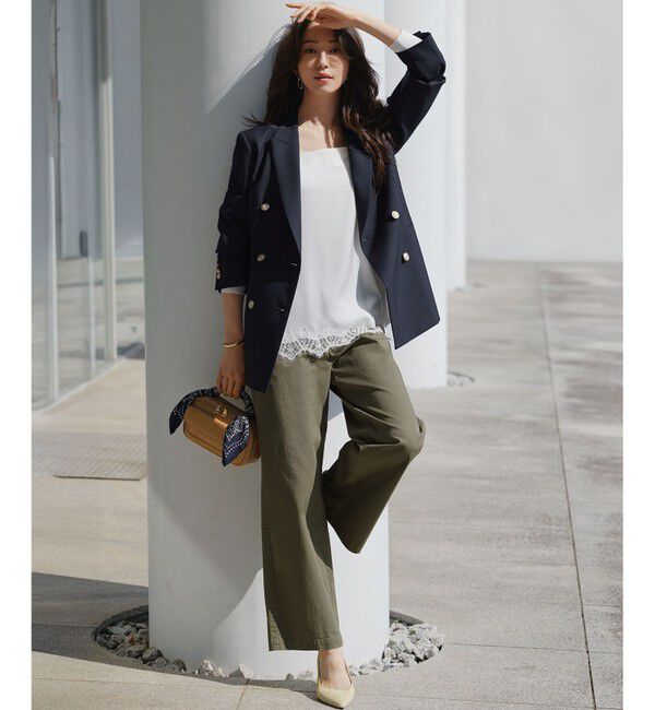 23区「【VERY・Oggi掲載】コンビカラー オーバル イヤリング」|イヤリング|