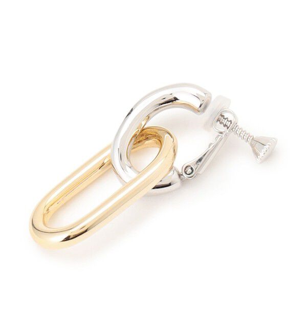 23区「【VERY・Oggi掲載】コンビカラー オーバル イヤリング」|イヤリング|