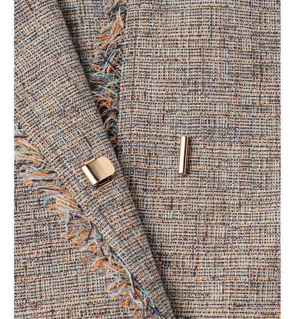 23区「リネンライクブッチャー フリンジノーカラージャケット」|その他|