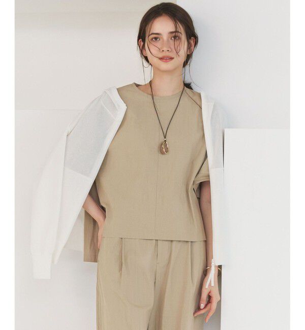 23区「【SLOW/一部店舗限定】シアーニット パーカー」|パーカー|オフホワイト