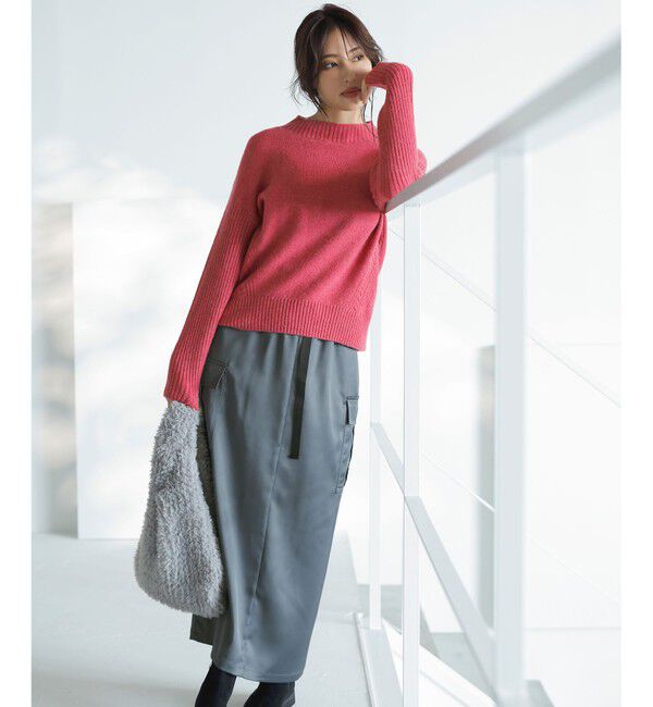 any SiS「【WEB・一部店舗限定】サテンカーゴ スカート」|スカート|