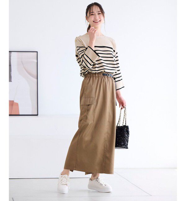 any SiS「【WEB・一部店舗限定】サテンカーゴ スカート」|スカート|