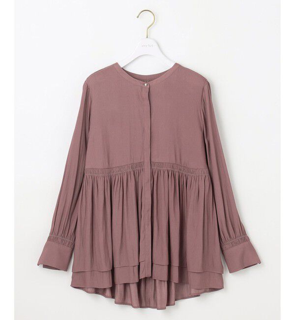 ANY SIS「【洗える】かさねシャーリング ブラウス」|シャツ・ブラウス|