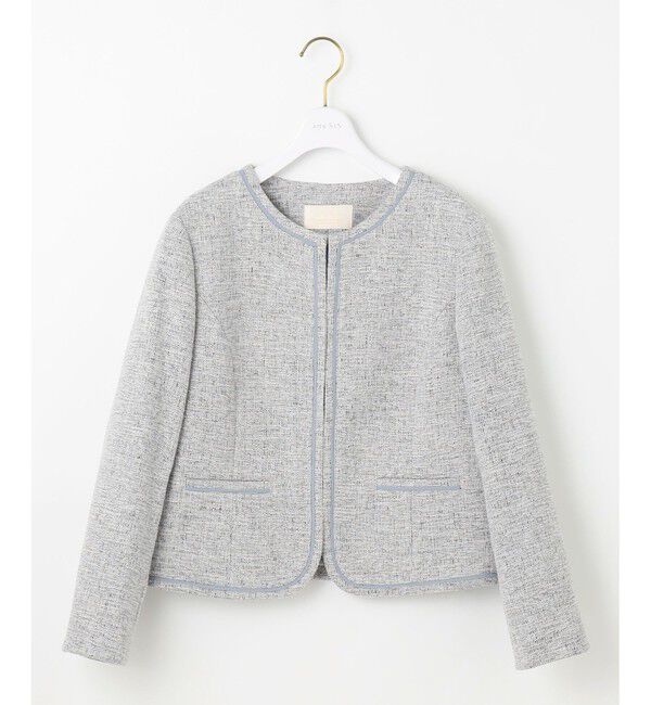 ANY SIS「【洗える】ライトストレッチ ツイード ジャケット」|ノーカラージャケット|ｸﾞﾚｰｼｬ