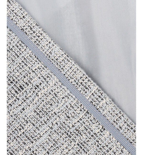 ANY SIS「【洗える】ライトストレッチ ツイード ジャケット」|ノーカラージャケット|