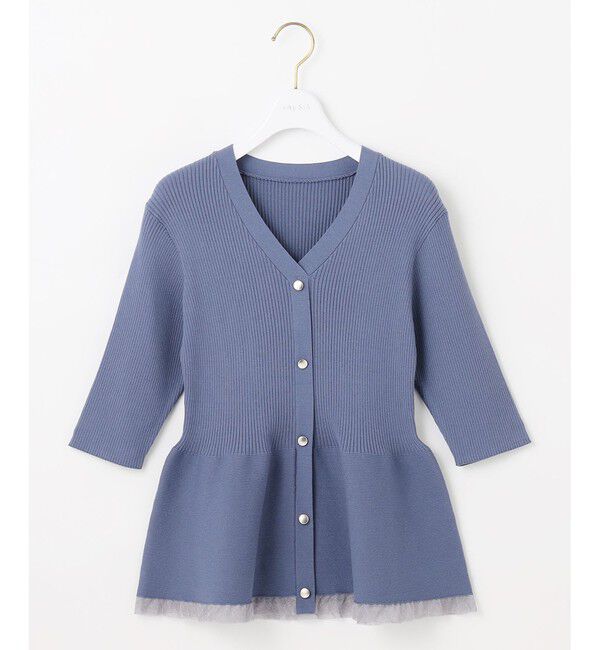 ANY SIS「シアーフリルペプラム ニット」|ニット・セーター|