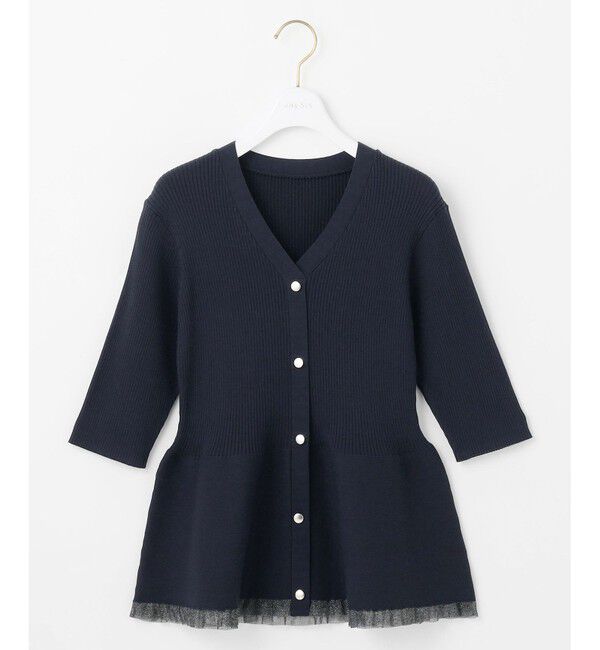 ANY SIS「シアーフリルペプラム ニット」|ニット・セーター|