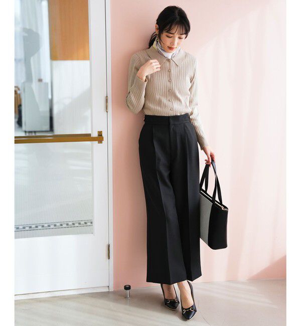 ANY SIS「ポロカラーリブ ニット」|ニット・セーター|