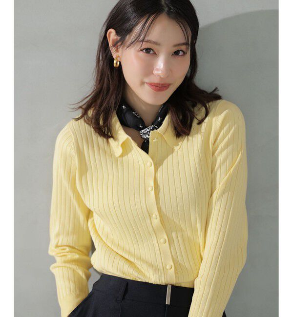 ANY SIS「ポロカラーリブ ニット」|ニット・セーター|