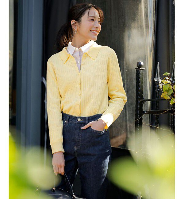 ANY SIS「ポロカラーリブ ニット」|ニット・セーター|