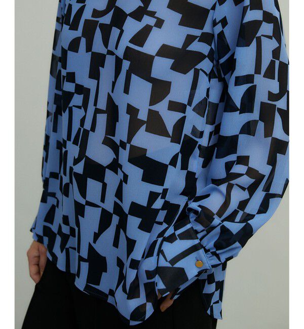 BEIGE,「LUCIE / ノーカラーブラウス」|シャツ・ブラウス|