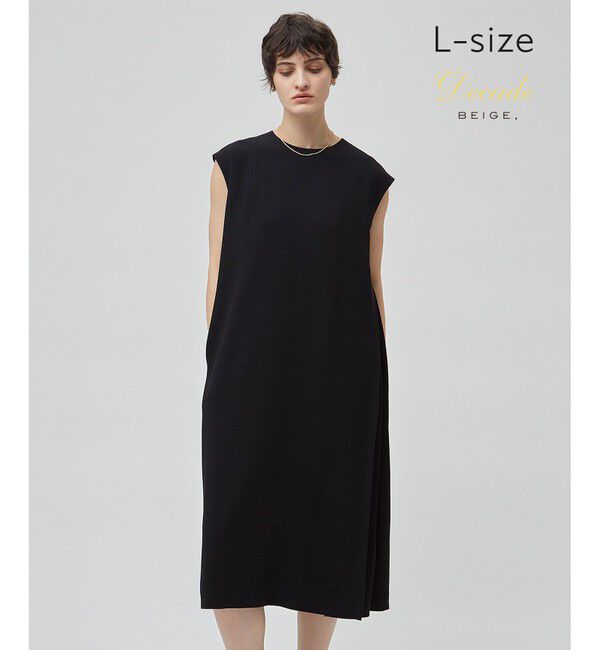BEIGE,「【L-size】CINDY / サイドタックドレス」|ワンピース|Black&times;Black