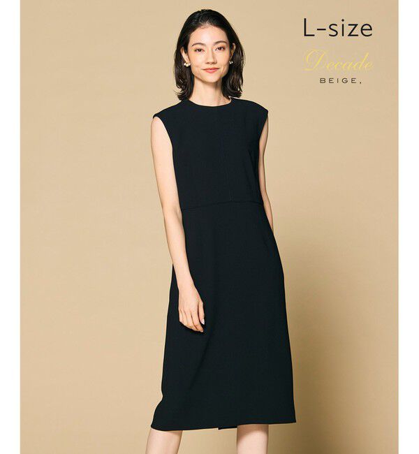 BEIGE,「【洗える・L-size】CINDY / クルーネックドレス」|ワンピース|Black &times; Black