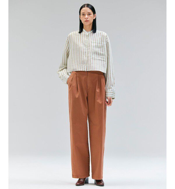 BEIGE,「【洗える・Oggi 11月号掲載】HAMLIN / コットンストレッチ2タックワイドパンツ」|その他|