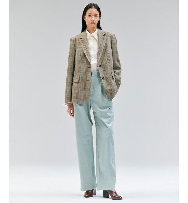 BEIGE,「【洗える・Oggi 11月号掲載】HAMLIN / コットンストレッチ2タックワイドパンツ」|その他|