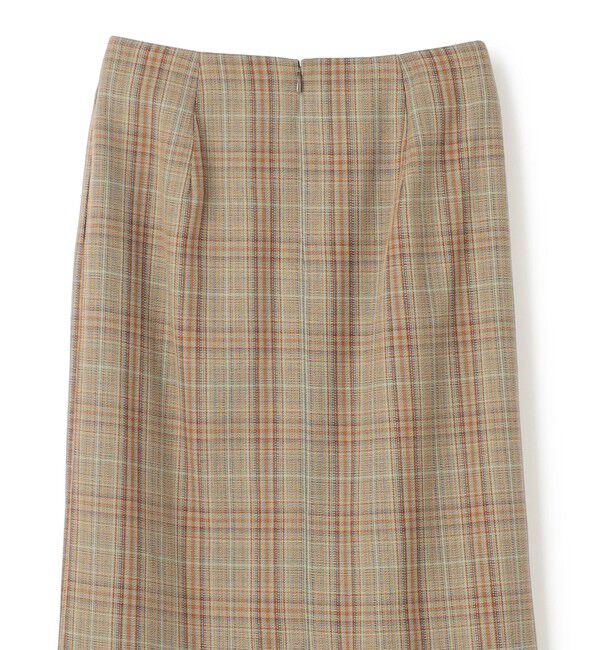BEIGE,「SELMA / チェックウールラッフルスカート」|スカート|