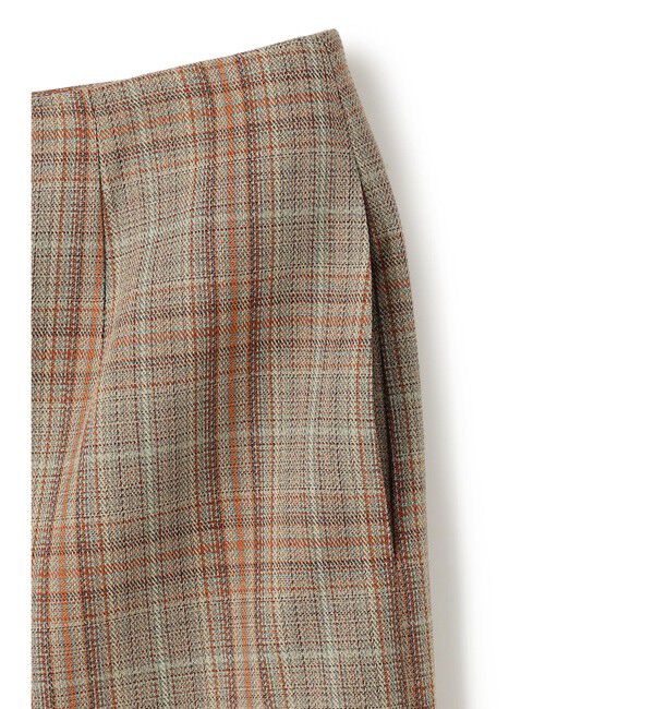 BEIGE,「SELMA / チェックウールラッフルスカート」|スカート|