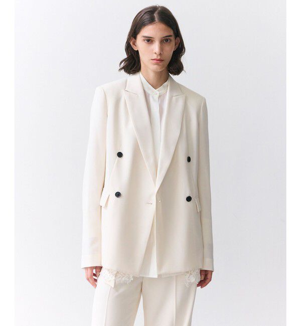 BEIGE,「【セットアップ対応】SPHENE / ダブルブレストピークドラペルジャケット」|テーラードジャケット|Ecru