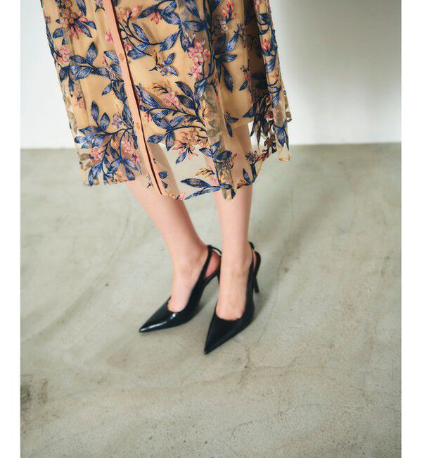 GRACE CONTINENTAL「フラワー刺繍フレアワンピース」|ワンピース|