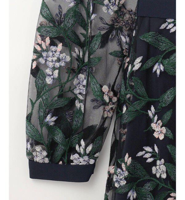 GRACE CONTINENTAL「フラワー刺繍フレアワンピース」|ワンピース|