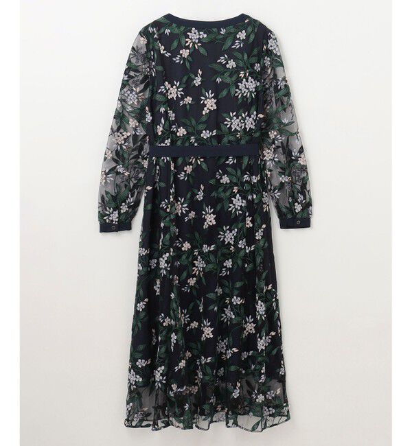 GRACE CONTINENTAL「フラワー刺繍フレアワンピース」|ワンピース|