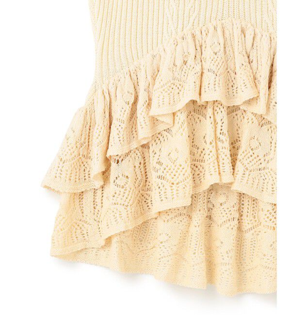 GRACE CONTINENTAL「ミックスフリルニットトップ」|その他|