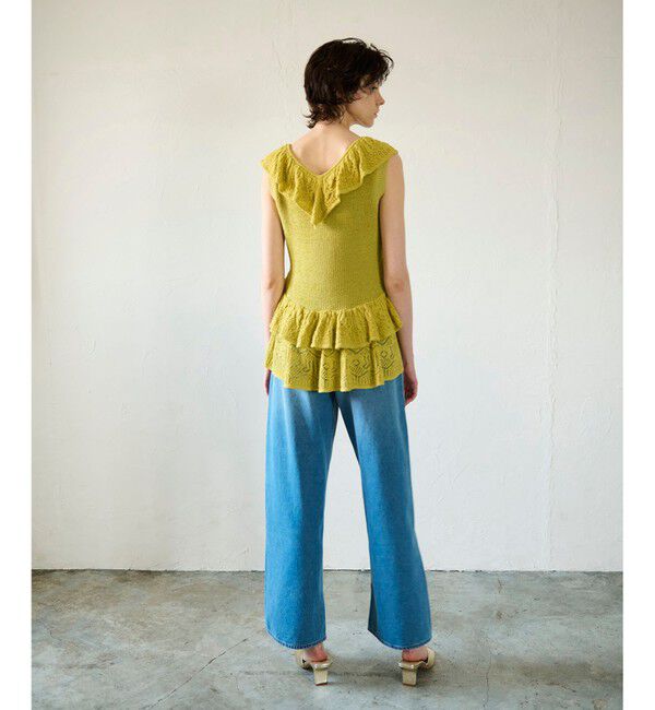 GRACE CONTINENTAL「ミックスフリルニットトップ」|その他|