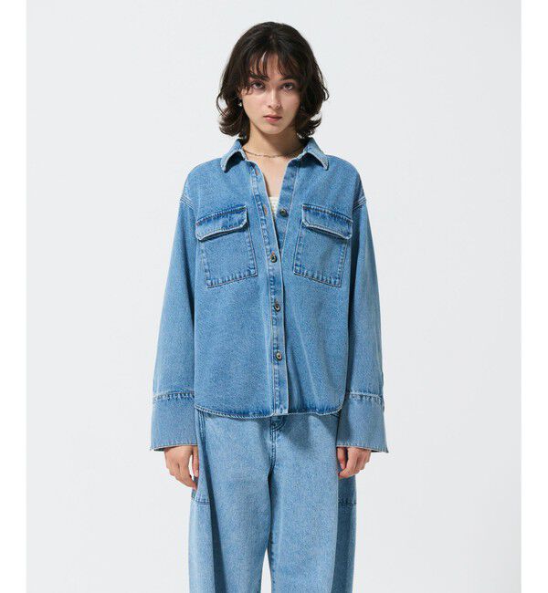 GRACE CONTINENTAL「スタッズデニムシャツ」|シャツ・ブラウス|