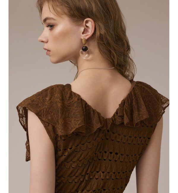 GRACE CONTINENTAL「レースロングカーディガン」|カーディガン|