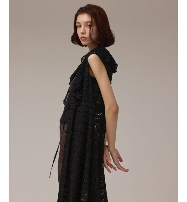 GRACE CONTINENTAL「レースロングカーディガン」|カーディガン|