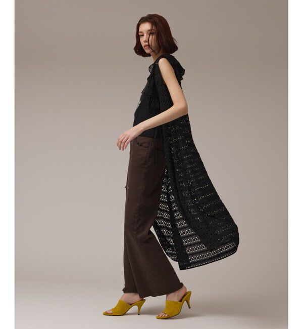 GRACE CONTINENTAL「レースロングカーディガン」|カーディガン|