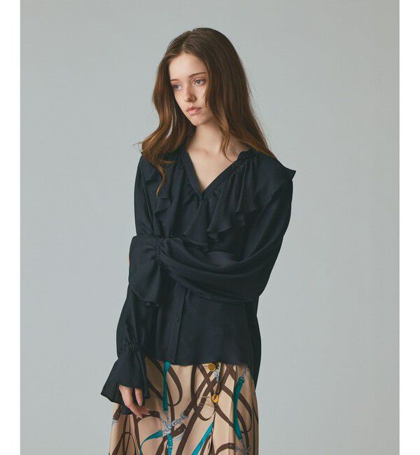 Grace Class「スキッパーラッフルブラウス」|シャツ・ブラウス|