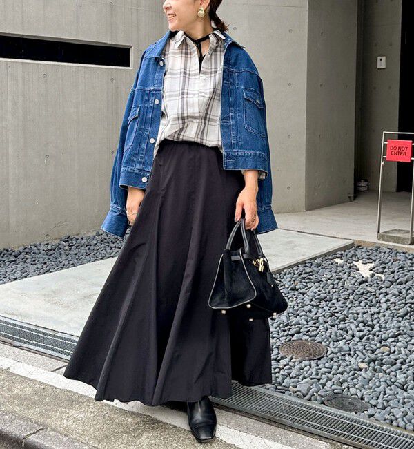 NOLLEY'S「【追加】【WEB＆一部店舗限定色あり】ウォッシャブルヴィンテージタフタマチ入りマキシスカート」|スカート|