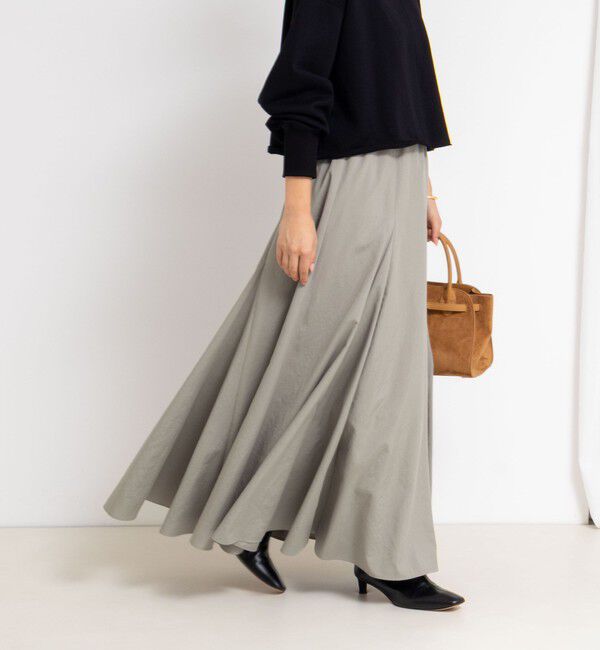 NOLLEY'S「【追加】【WEB＆一部店舗限定色あり】ウォッシャブルヴィンテージタフタマチ入りマキシスカート」|スカート|