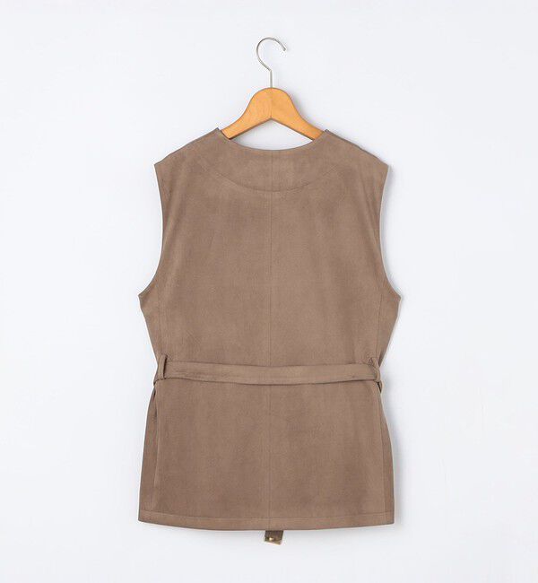 NOLLEY'S「《セットアップ対応》ストレッチスエードベルテッドジレ」|ベスト・ジレ|