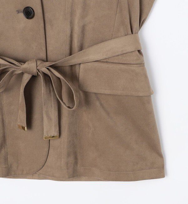 NOLLEY'S「《セットアップ対応》ストレッチスエードベルテッドジレ」|ベスト・ジレ|