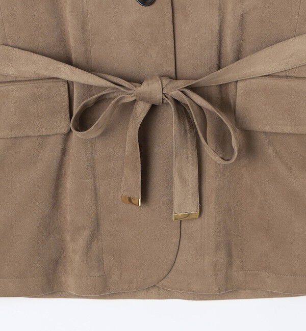 NOLLEY'S「《セットアップ対応》ストレッチスエードベルテッドジレ」|ベスト・ジレ|