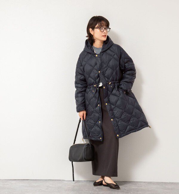 NOLLEY'S「【TAION/タイオン】別注ミドル丈Aラインフードダウン」|ダウン|