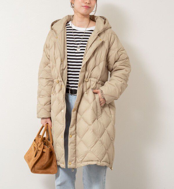 NOLLEY'S「【TAION/タイオン】別注ミドル丈Aラインフードダウン」|ダウン|