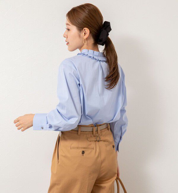 NOLLEY'S「Vネックタックギャザーパーツブラウス」|シャツ・ブラウス|